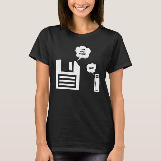 USB Floppy Disk  I Am Your Father Geek Nerd T-Shirt (Vorderseite)