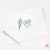 USB für Sie und mich Runder Aufkleber (Umschlag)