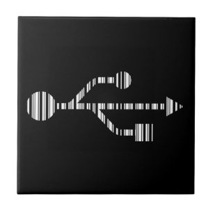 USB LOGO BAR CODE Computer Barcode Muster Design Fliese
