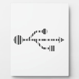 USB LOGO BAR CODE Computer Barcode Muster Design Fotoplatte
