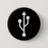 USB-Logo-Computer-gek-Taste Abzeichen Button (Vorderseite)
