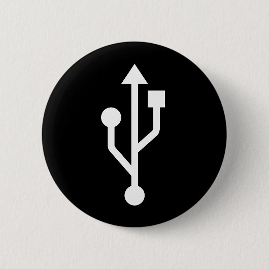 USB-Logo-Computer-gek-Taste Abzeichen Button (Vorderseite)