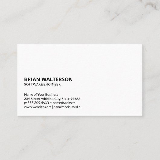 USB-Logo | Schalttafel Tech Visitenkarte (Rückseite)