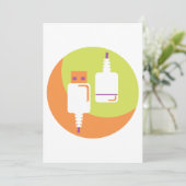 USB-Plug-Symbol Einladung (Stehend Vorderseite)