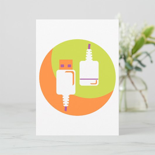 USB-Plug-Symbol Einladung