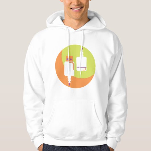 USB-Plug-Symbol Hoodie (Vorderseite)