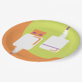 USB-Plug-Symbol Pappteller (Schrägansicht)