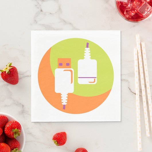 USB-Plug-Symbol Serviette