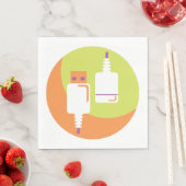 USB-Plug-Symbol Serviette (Beispiel)