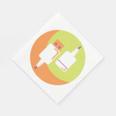 USB-Plug-Symbol Serviette (Ecke)