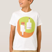 USB-Plug-Symbol T-Shirt (Vorderseite)