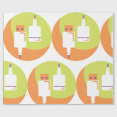 USB-Stecker-Symbol Geschenkpapier (Flach)
