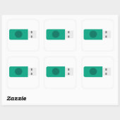 USB-Stick Quadratischer Aufkleber (Blatt)