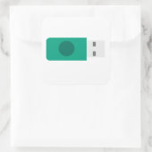USB-Stick Quadratischer Aufkleber (Tasche)