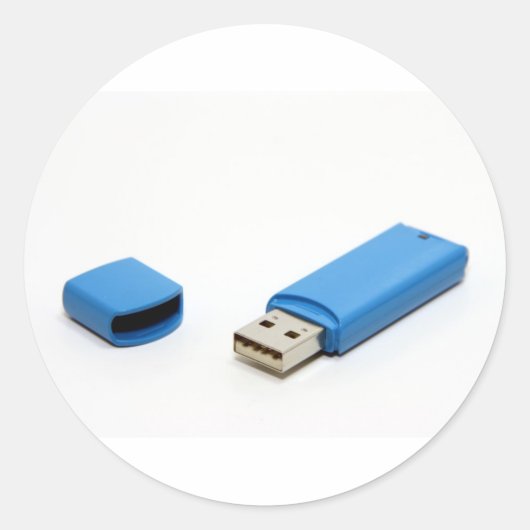 USB-Thumb-Laufwerk Runder Aufkleber (Vorderseite)