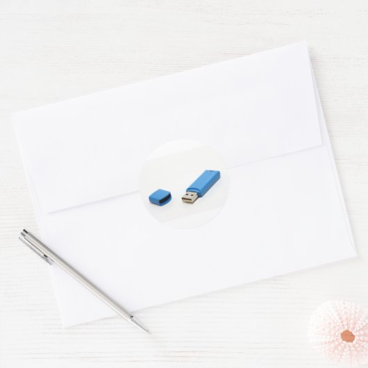 USB-Thumb-Laufwerk Runder Aufkleber (Umschlag)