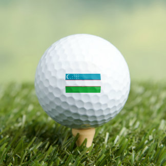 Usbekische Flagge, Flagge von Usbekistan Golfball