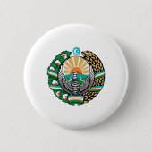 usbekisches Wappen Button (Vorderseite)
