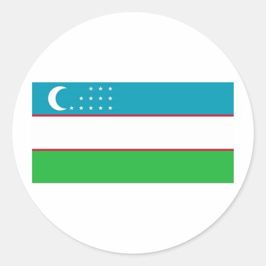 Usbekistan-Aufkleber Runder Aufkleber (Vorderseite)