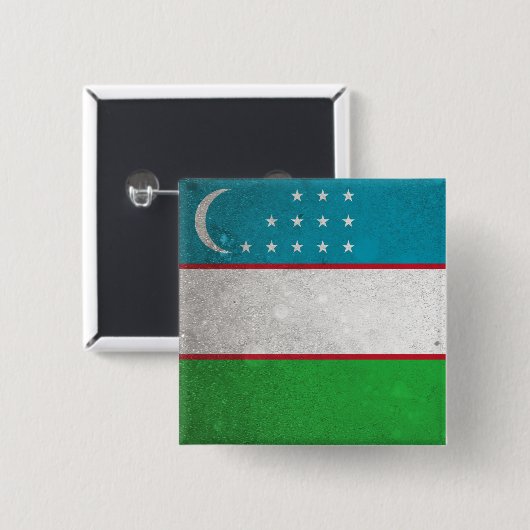 Usbekistan Button (Vorne & Hinten)