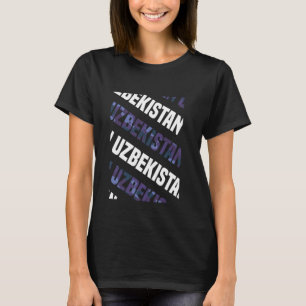 Usbekistan Camouflage Muster Lila Camouflage T-Shirt