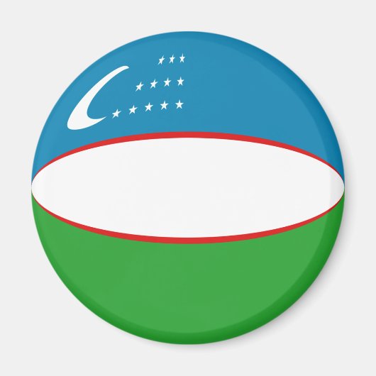 Usbekistan Fisheye Flag Magnet (Vorne)