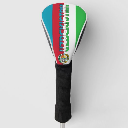 Usbekistan Flag Gorgetic Patriotic Golf Headcover (Vorderseite)