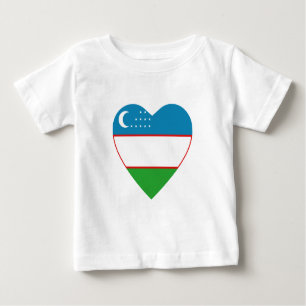 Usbekistan Flag Herz T - Shirt