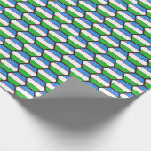 Usbekistan Flag Honeycomb Wrapping Paper Geschenkpapier (Ecke)