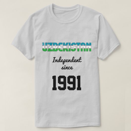 Usbekistan Flag Independence Celebration T-Shirt (Design vorne)