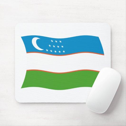 Usbekistan Flag Mousepad (Mit Mouse)
