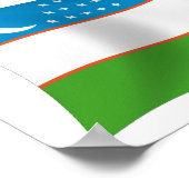 Usbekistan Flag Poster Print (Ecke)