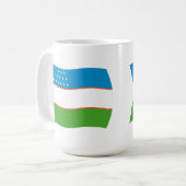 Usbekistan Flag-Tasse Kaffeetasse (Vorderseite Links)