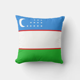 Usbekistan Flag x Flag Pillow Kissen