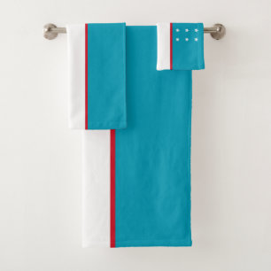 Usbekistan-Flagge Badhandtuch Set