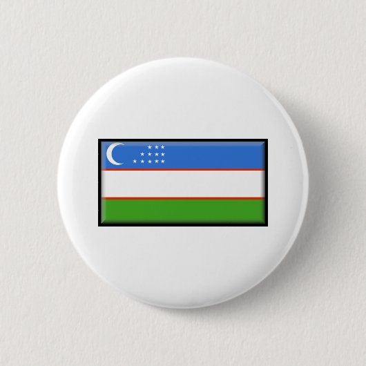 Usbekistan-Flagge Button (Vorderseite)