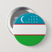 Usbekistan-Flagge Button (Vorne & Hinten)