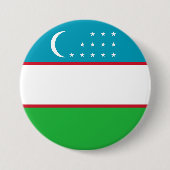 Usbekistan-Flagge Button (Vorderseite)