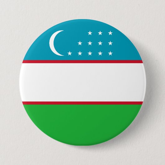 Usbekistan-Flagge Button (Vorderseite)