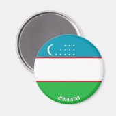 Usbekistan Flagge Charming Patriotic Magnet (Vorderseite/Rückseite)