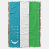 Usbekistan-Flagge Decke (Vorderseite Vertikal)