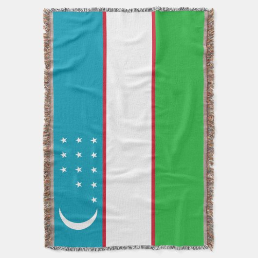 Usbekistan-Flagge Decke (Vorderseite Vertikal)