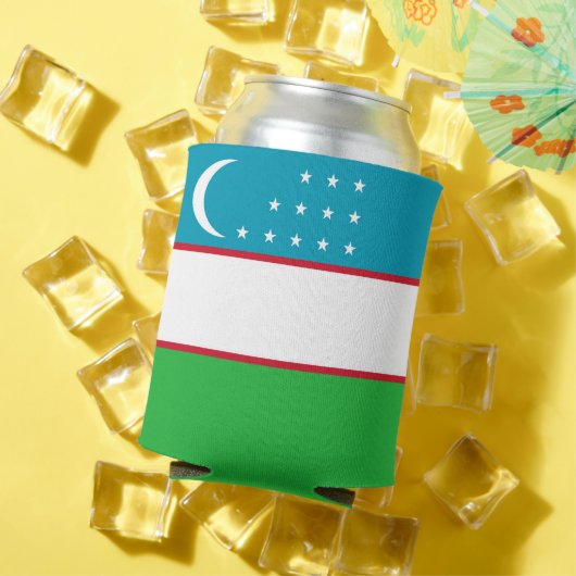 Usbekistan-Flagge Dosenkühler (In Situ Sommer)