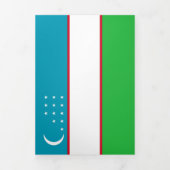 Usbekistan-Flagge Dreifach Gefaltete Karte (Cover)