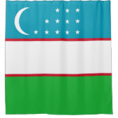 Usbekistan-Flagge Duschvorhang (Vorderseite)