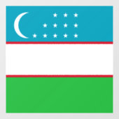 Usbekistan-Flagge Fensteraufkleber (Blatt)