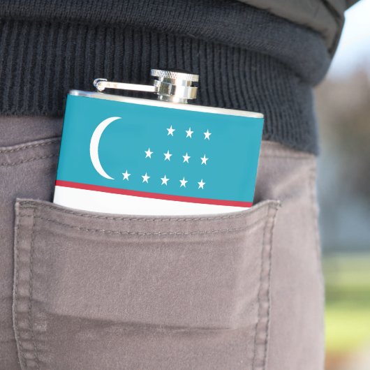 Usbekistan-Flagge Flachmann (Beispiel)