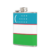 Usbekistan-Flagge Flachmann (Links)