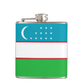 Usbekistan-Flagge Flachmann (Vorderseite)