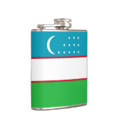 Usbekistan-Flagge Flachmann (Rechts)